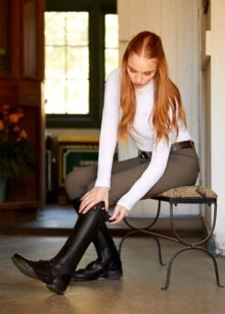 Ariat Heritage Contour Half Chap - Black -Equestrian Supply Store airat heritage chap black 4rdy