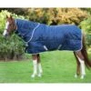 Amigo Insulator Medium (Inc Hood) - Navy/Silver -Equestrian Supply Store amigo insulator med inchood navy 1rdy