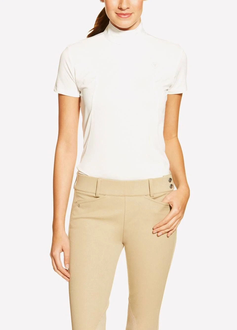 Ariat Ladies Aptos Show Shirt - White 3 Ariat Ladies Aptos Show Shirt - White