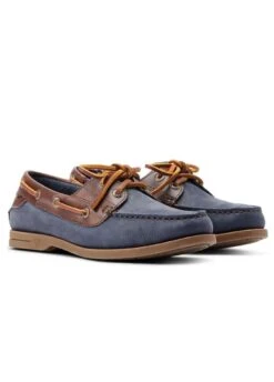 Ariat Womens Antigua Boat Shoe - Navy/Chocolate -Equestrian Supply Store ariat antigua navy choc 2rdy