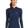 Ariat Ascent 1/4 Zip Baselayer - Navy -Equestrian Supply Store ariat ascent base navy 1rdy