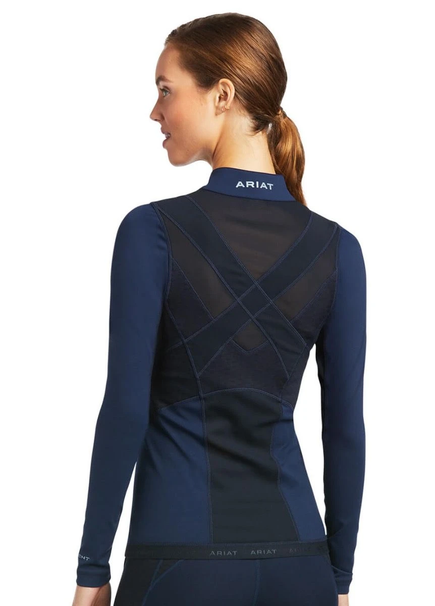 Ariat Ascent 1/4 Zip Baselayer - Navy 4 Ariat Ascent 1/4 Zip Baselayer - Navy - Image 2