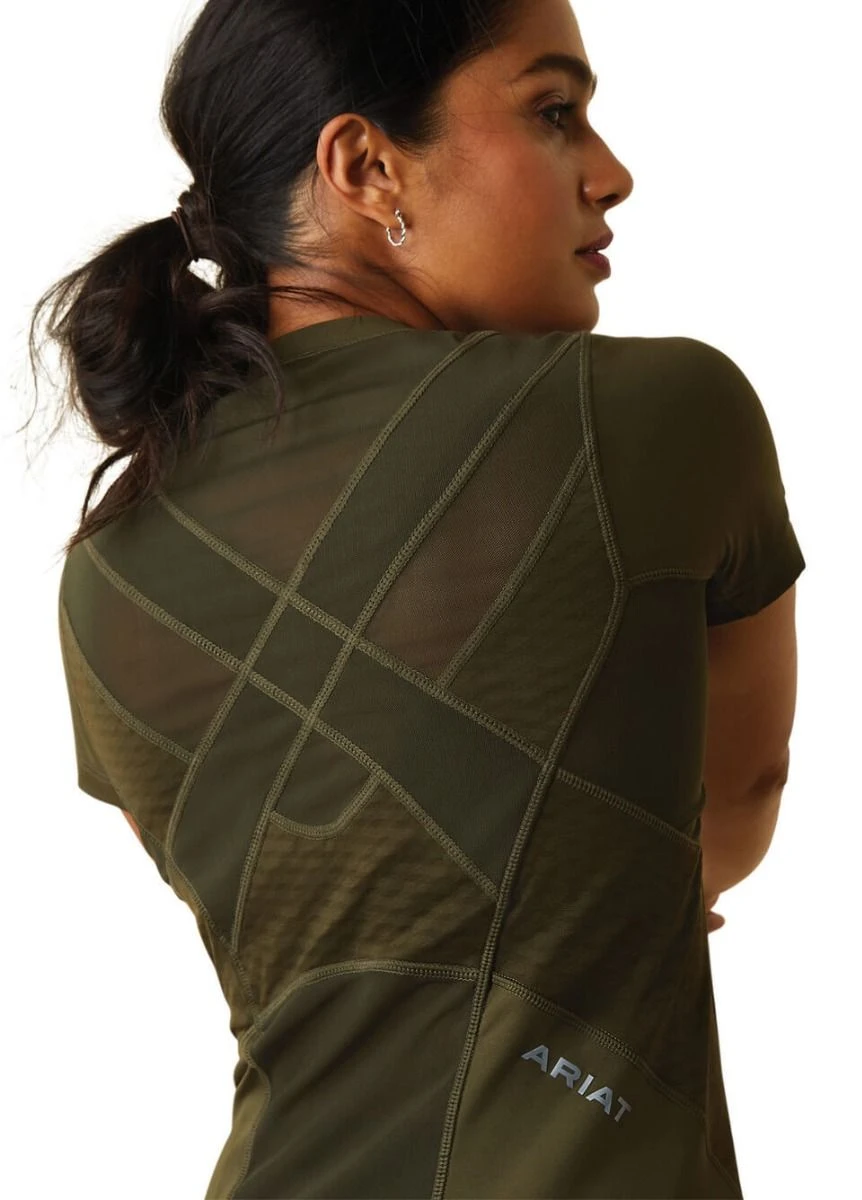 Ariat Ascent Crew Short Sleeve Baselayer - Relic 4 Ariat Ascent Crew Short Sleeve Baselayer - Relic - Image 2