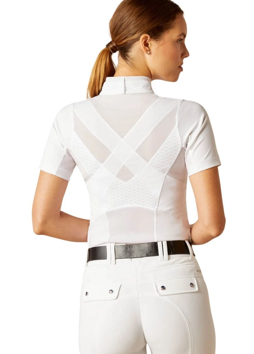 Ariat Ascent S/S Show Shirt - White 6 Ariat Ascent S/S Show Shirt - White - Image 4