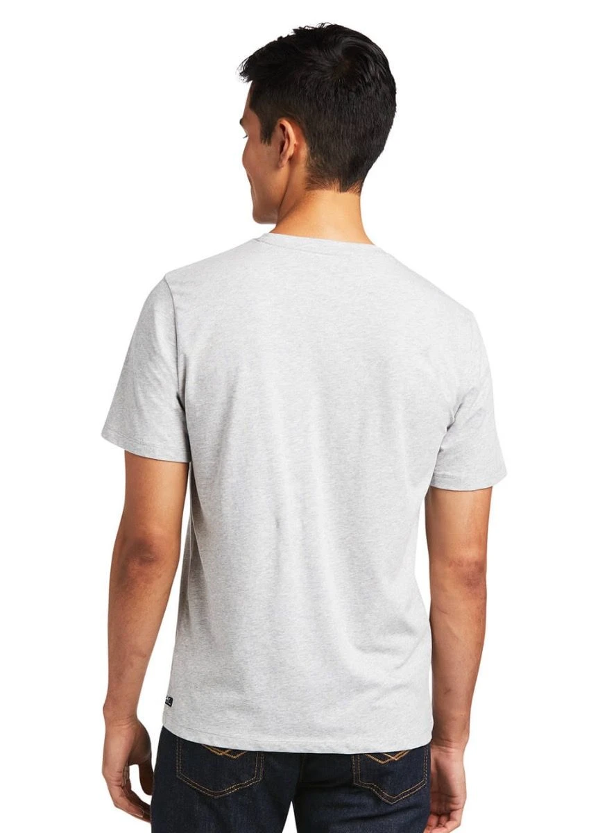 Ariat Mens Vertical Logo T-Shirt - Heather Grey 4 Ariat Mens Vertical Logo T-Shirt - Heather Grey - Image 2