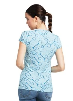 Ariat Snaffle T Shirt - Milky Blue 6 Ariat Snaffle T Shirt - Milky Blue -Equestrian Supply Store ariat snaffle tshirt milky blue 2rdy