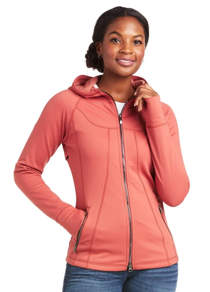Ariat Attain Full Zip Hoodie - Marsala 3 Ariat Attain Full Zip Hoodie - Marsala