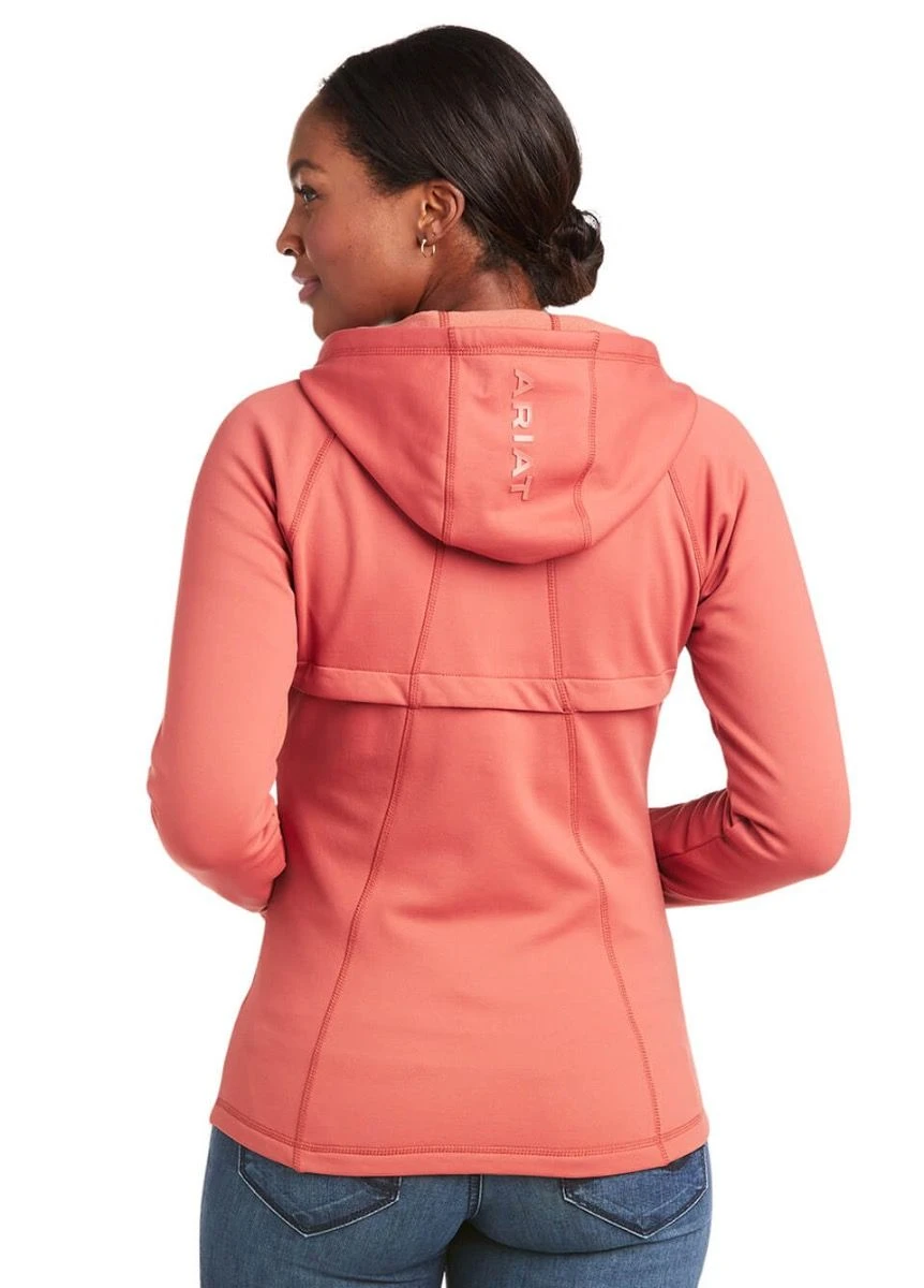 Ariat Attain Full Zip Hoodie - Marsala 4 Ariat Attain Full Zip Hoodie - Marsala - Image 2
