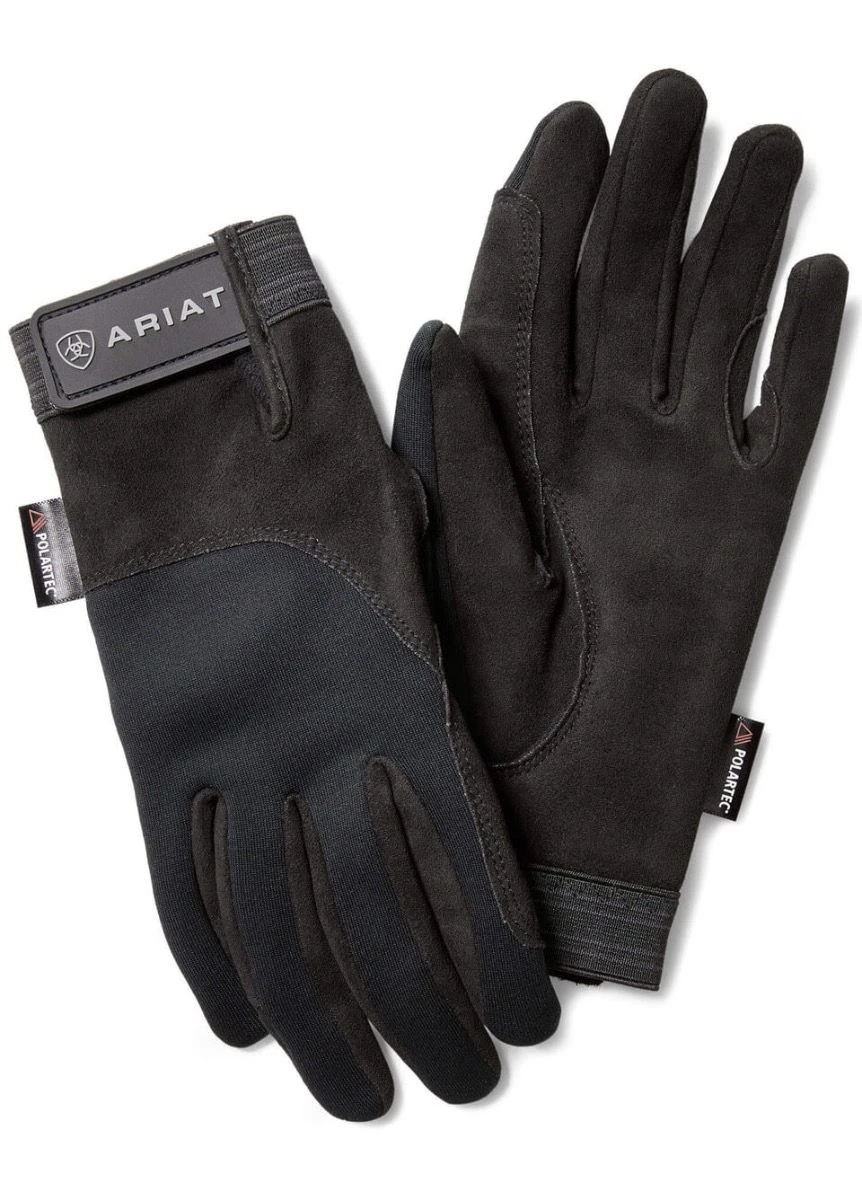 Ariat Insulated Tek Grip Gloves - Black/Grey 3 Ariat Insulated Tek Grip Gloves - Black/Grey