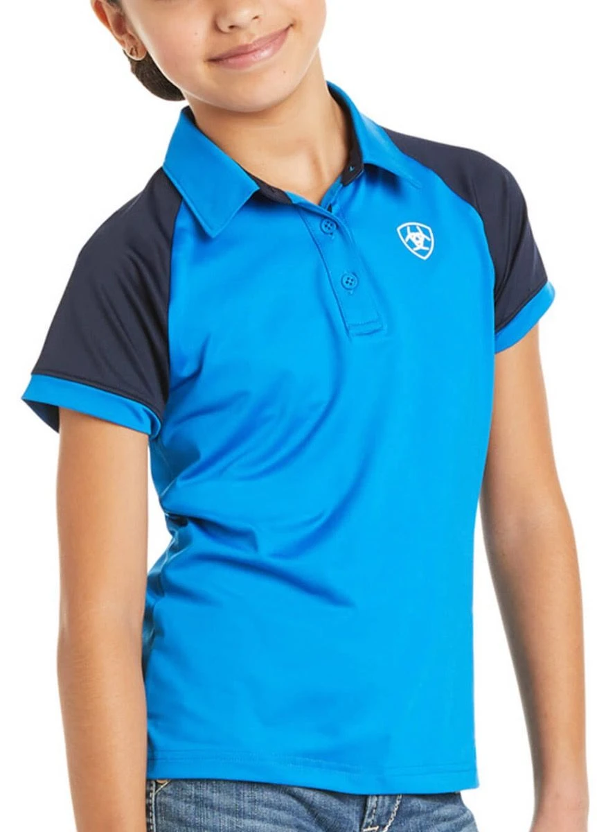 Ariat Kids Team 3.0 Polo - Imperial Blue 3 Ariat Kids Team 3.0 Polo - Imperial Blue