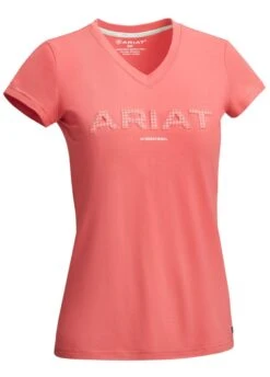 Ariat Womens 3D Logo T-Shirt - Amaranth -Equestrian Supply Store ariatlogoteeamaranthrdy