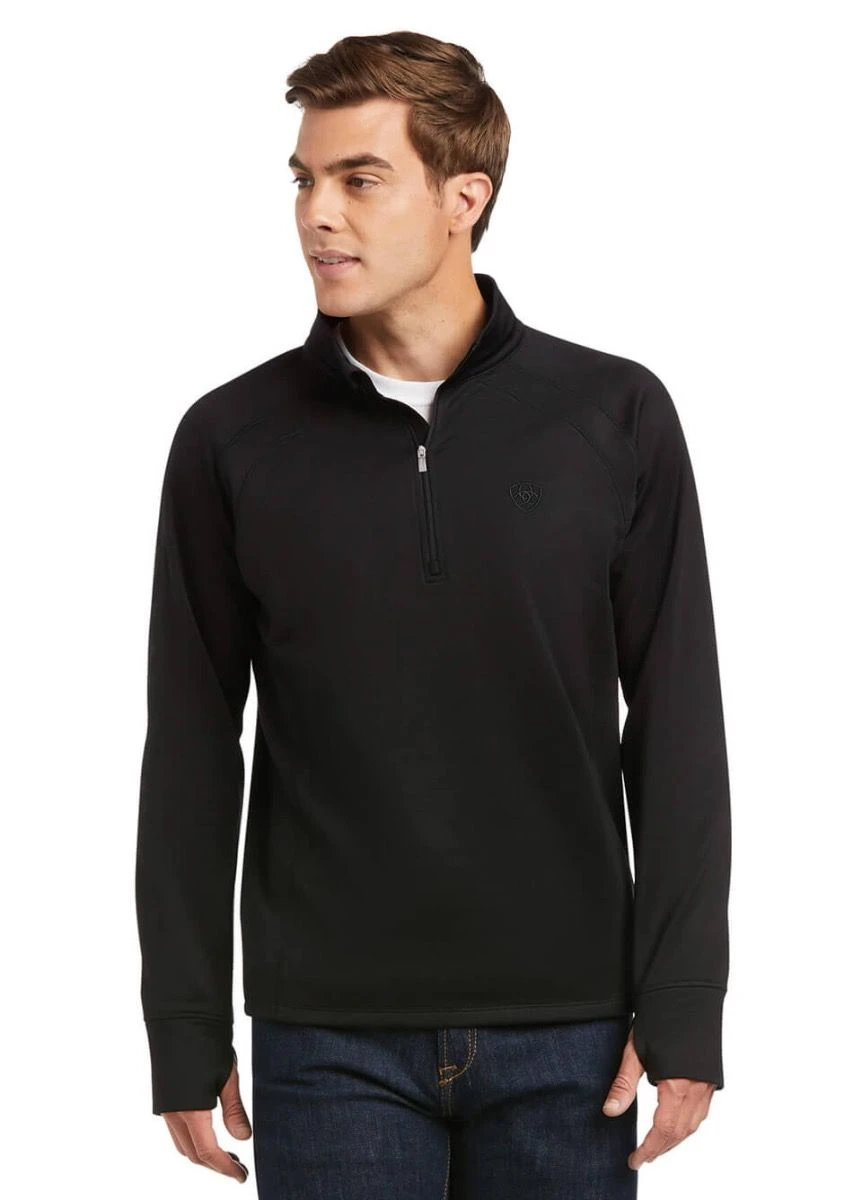 Ariat Mens Tek Team 1/2 Zip Sweatshirt - Black 3 Ariat Mens Tek Team 1/2 Zip Sweatshirt - Black
