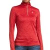 Ariat Womens Prophecy 1/4 Zip Long Sleeve Base Layer - Rhubarb 2 Ariat Womens Prophecy 1/4 Zip Long Sleeve Base Layer - Rhubarb -Equestrian Supply Store ariatprophecyrhubarb1rdy