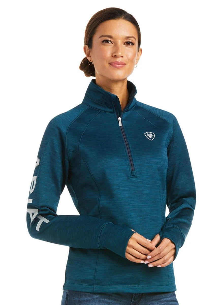 Ariat Tek Team 1/2 Zip Sweatshirt - Eurasian Teal 3 Ariat Tek Team 1/2 Zip Sweatshirt - Eurasian Teal