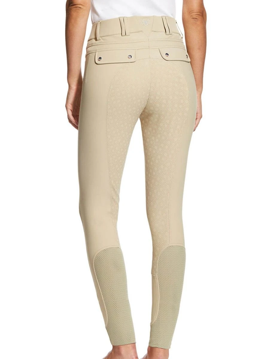 Ariat Womens Tri Factor Full Seat Riding Breeches - Tan 4 Ariat Womens Tri Factor Full Seat Riding Breeches - Tan - Image 2