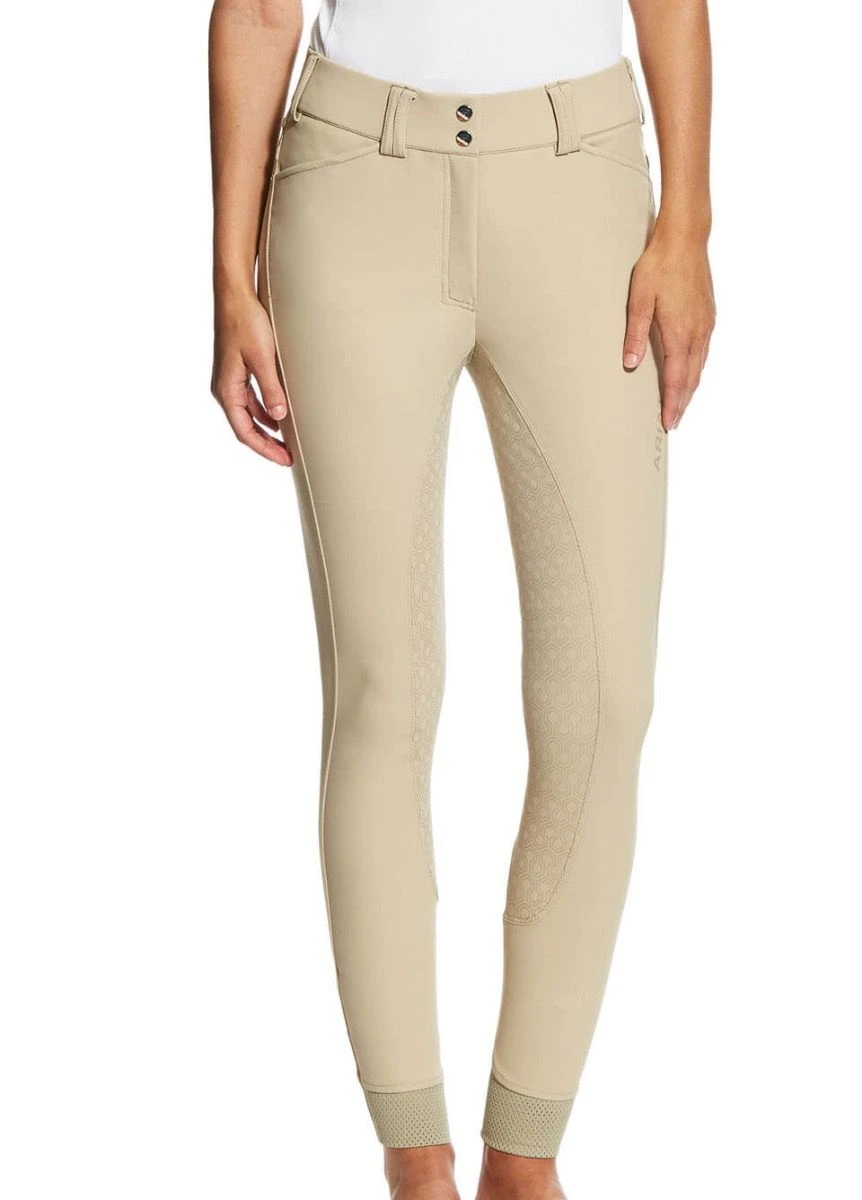 Ariat Womens Tri Factor Full Seat Riding Breeches - Tan 3 Ariat Womens Tri Factor Full Seat Riding Breeches - Tan