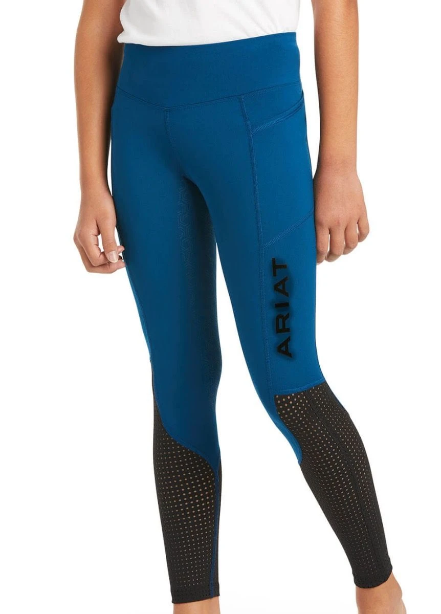 Ariat Kids EOS Full Seat Tights - Blue Opal 3 Ariat Kids EOS Full Seat Tights - Blue Opal
