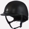 Charles Owen AYR8 PLUS Leather Look Riding Hat - Black/Black -Equestrian Supply Store ayr8plusblk