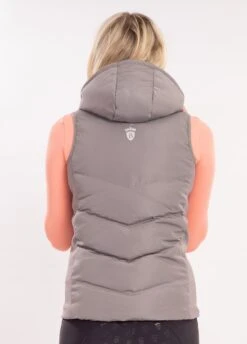 Blackfort Equestrian Puffa Hooded Gilet - Grey/Silver -Equestrian Supply Store bf puffa gilet grey 3rdy