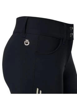 Cavalleria Toscana Embossed Silicone Stripe Breeches - Navy -Equestrian Supply Store cavalleria toscana embossed breech navy 4rdy