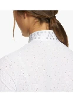 Cavalleria Toscana Micro Sequins Competition Shirt - White 11 Cavalleria Toscana Micro Sequins Competition Shirt - White -Equestrian Supply Store cavalleria toscana miro sequins shirt white 5rdy