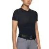 Cavalleria Toscana Perforated T-Shirt - Navy -Equestrian Supply Store cavalleria toscana perforated tshirt navy 1rdy