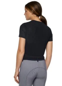 Cavalleria Toscana Perforated T-Shirt - Navy 8 Cavalleria Toscana Perforated T-Shirt - Navy -Equestrian Supply Store cavalleria toscana perforated tshirt navy 3rdy