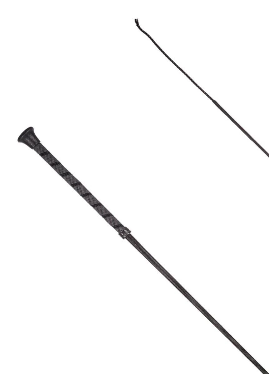 Country Direct DR7 Rubber Thread Dressage Whip - Black 3 Country Direct DR7 Rubber Thread Dressage Whip - Black - Image 2