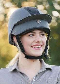 Charles Owen This Esme MS1 Pro Jockey Skull - Graphite/Rose Gold -Equestrian Supply Store charles owen thisesme graphite rose 4rdy