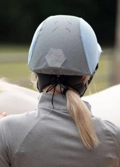 Charles Owen This Esme JS1 Pro Riding Helmet - Silver -Equestrian Supply Store charlesowenesmesilver5rdy