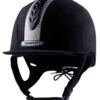 Champion X-Air Dazzle Plus Riding Hat - Black/Rose Gold -Equestrian Supply Store chmpx airdazzleblackrose1rdy