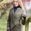 Equetech Ladies Claydon Tweed Riding Jacket - Green 2 Equetech Ladies Claydon Tweed Riding Jacket - Green -Equestrian Supply Store claydon1rdy