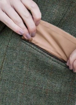 Equetech Ladies Claydon Tweed Riding Jacket - Green 7 Equetech Ladies Claydon Tweed Riding Jacket - Green -Equestrian Supply Store claydonpocketrdy