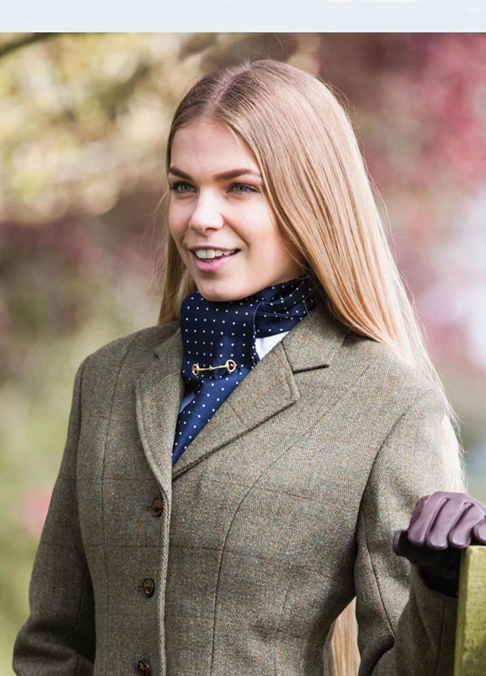Equetech Ladies Claydon Tweed Riding Jacket - Green 4 Equetech Ladies Claydon Tweed Riding Jacket - Green - Image 2
