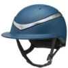 Charles Owen Halo Luxe Riding Helmet - Navy/Platinum 2 Charles Owen Halo Luxe Riding Helmet - Navy/Platinum -Equestrian Supply Store cowenhaloluxemattenavyplatinum1rdy