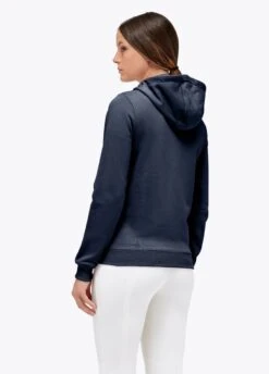 Cavalleria Toscana Emblem Hoodie - Atlantic Blue -Equestrian Supply Store ct emblem hoodie 7j00 3rdy