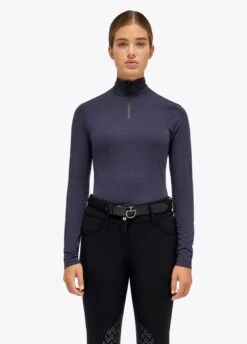 Cavalleria Toscana Mini CT Flock Turtleneck - Navy 6 Cavalleria Toscana Mini CT Flock Turtleneck - Navy -Equestrian Supply Store ct mini flock turtle 7901 2rdy