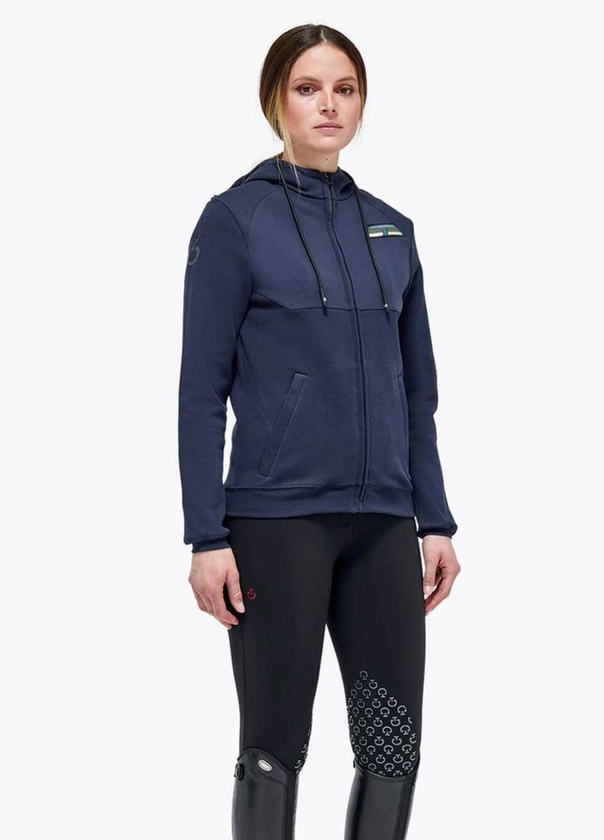 Cavalleria Toscana Pennant Piqué Hoodie - Navy 3 Cavalleria Toscana Pennant Piqué Hoodie - Navy