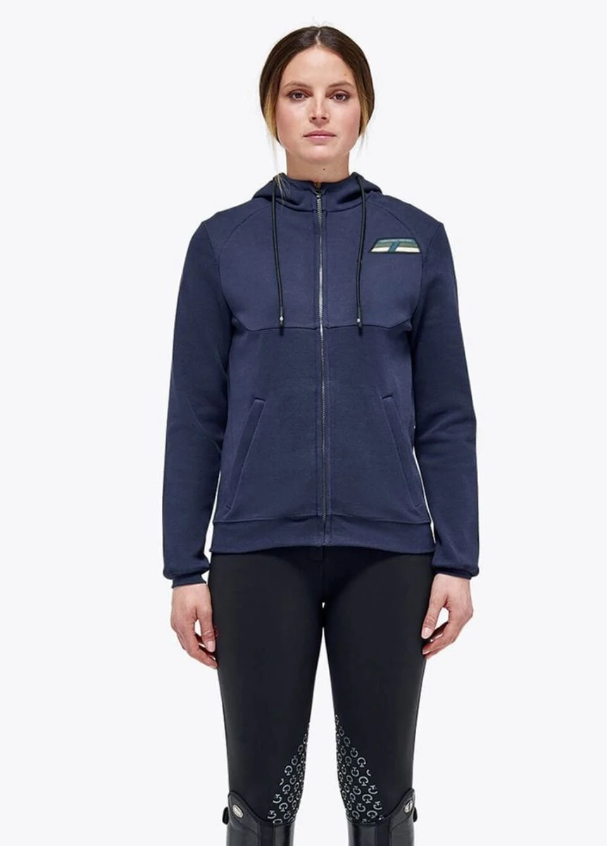 Cavalleria Toscana Pennant Piqué Hoodie - Navy 4 Cavalleria Toscana Pennant Piqué Hoodie - Navy - Image 2