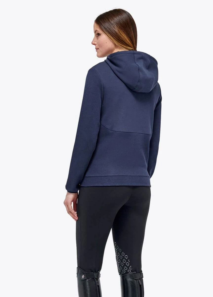 Cavalleria Toscana Pennant Piqué Hoodie - Navy 5 Cavalleria Toscana Pennant Piqué Hoodie - Navy - Image 3