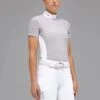 Cavalleria Toscana Revo Competition Zip Polo - Light Grey -Equestrian Supply Store ct revo comp grey 1rdy