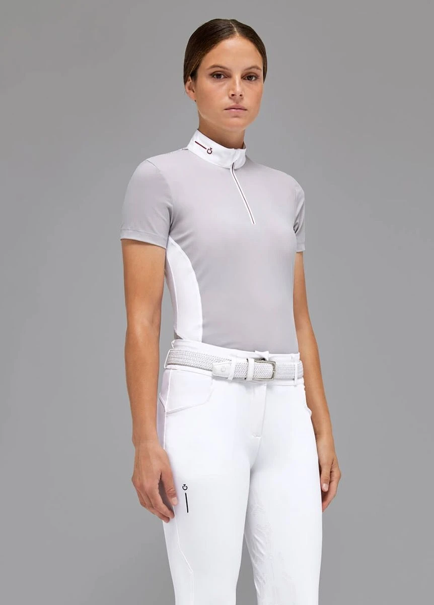 Cavalleria Toscana Revo Competition Zip Polo - Light Grey 3 Cavalleria Toscana Revo Competition Zip Polo - Light Grey