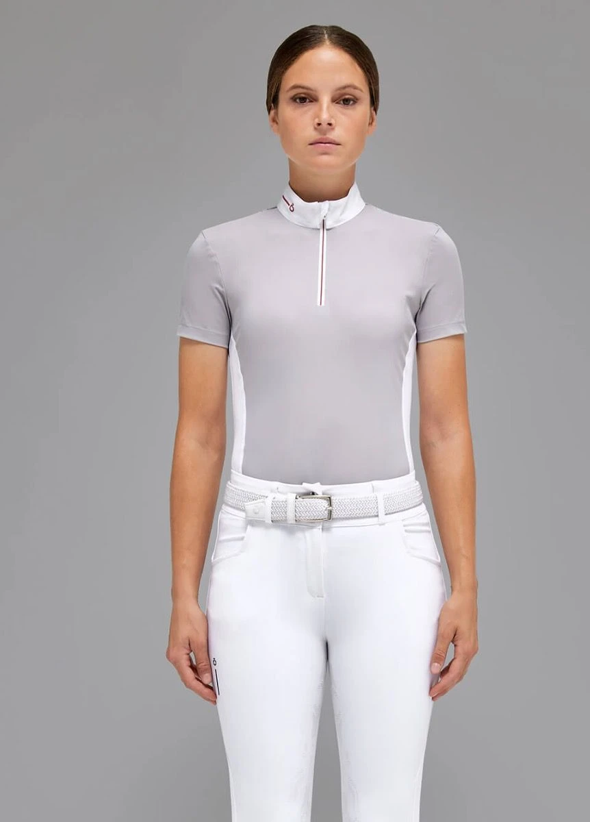 Cavalleria Toscana Revo Competition Zip Polo - Light Grey 4 Cavalleria Toscana Revo Competition Zip Polo - Light Grey - Image 2