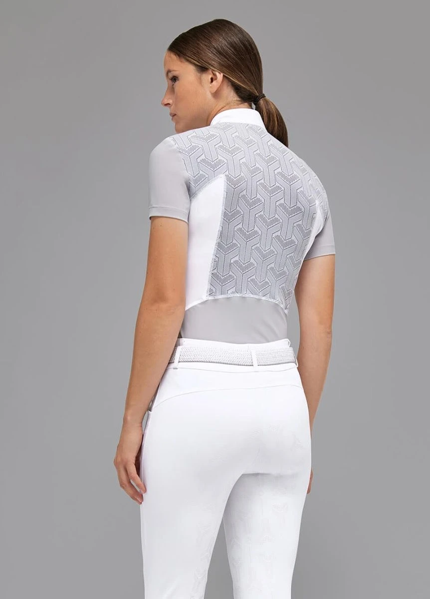 Cavalleria Toscana Revo Competition Zip Polo - Light Grey 5 Cavalleria Toscana Revo Competition Zip Polo - Light Grey - Image 3