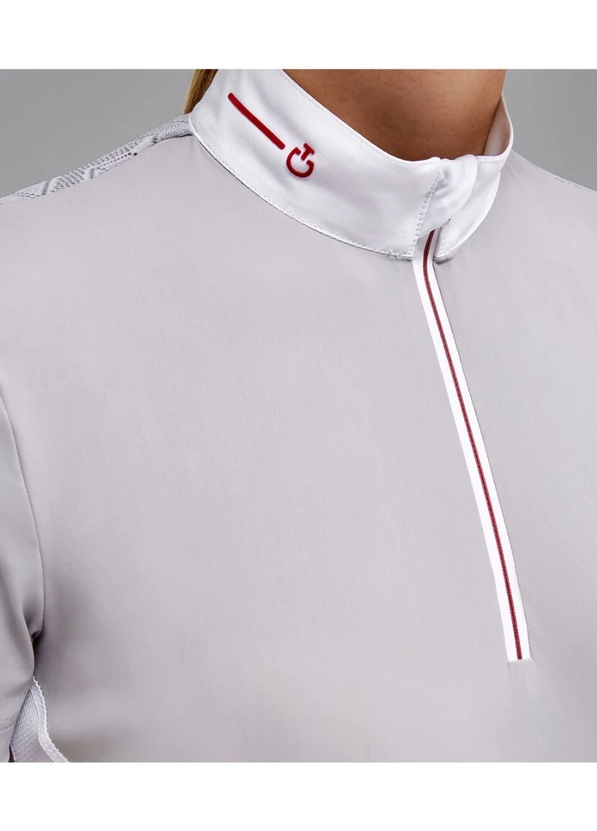 Cavalleria Toscana Revo Competition Zip Polo - Light Grey 7 Cavalleria Toscana Revo Competition Zip Polo - Light Grey - Image 5