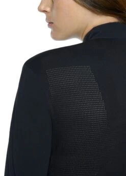 Cavalleria Toscana R-Evo Epaulet Long Sleeve Polo Shirt - Black -Equestrian Supply Store ct revo epaulet black 4rdy