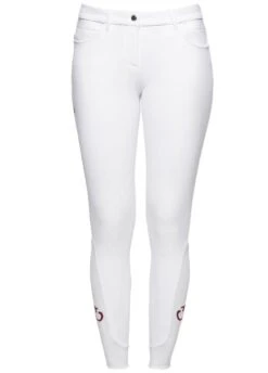 Cavalleria Toscana New Knee Grip Breeches - White -Equestrian Supply Store ctbreechwhiterdy