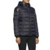 Cavalleria Toscana Shiny/Matte Nylon Hooded Puffer - Navy -Equestrian Supply Store ctpuffernavy1rdy