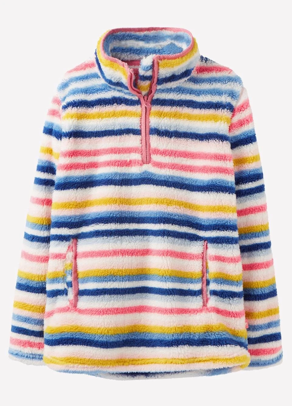 Joules Junior Ellie Half Zip Fleece - Multi Stripe 3 Joules Junior Ellie Half Zip Fleece - Multi Stripe