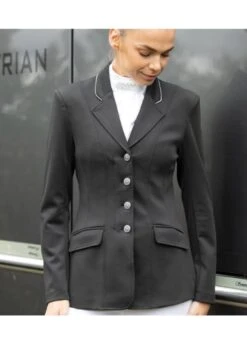 Equetech Jersey Competition Jacket - Black/Silver -Equestrian Supply Store equetech jersey black 2rdy